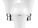 Switched 5W A60 Rechargeable B22  Bulb Cool White - 3 Pack