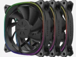Inwin ASE120 120mm Sirius Extreme Black ARGB x3 PC Fan Kit + Controller