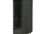 RCT 25U CP server/networking cabinet 4x uprights 4x feets incl Glands + Screws; 600 X 1000 Perforated Door Black