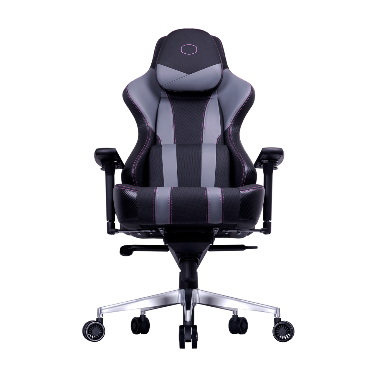 Cooler Master X2 Gaming Chair; Ergonomic design; Head and Lumbar pillow; Black