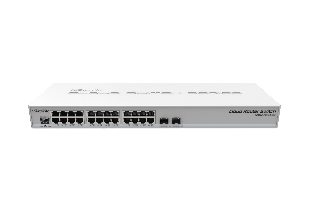 MikroTik CRS326-24G-2S+RM - Cloud Router Switch Dual boot SwOS/RouterOS