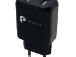 Premio 2.4 Amp Dual wall Charger - Black