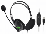 Astrum Compact USB Headset with Mic HS740 Black