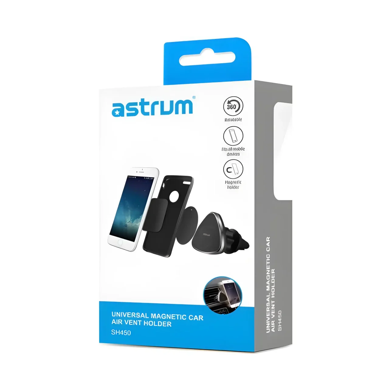 Astrum Car Airvent Magnetic Universal Mobile Holder Model: SH450 Black