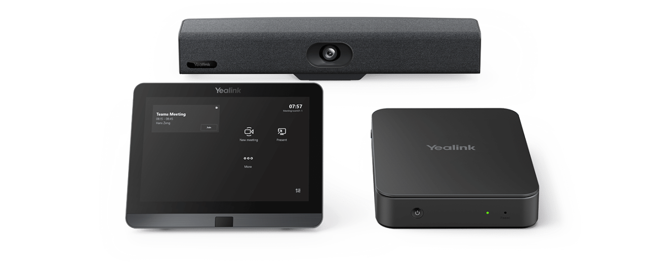 Yealink MVC340 Teams Room Kit For Huddle Rooms Incl. UVC34 All-In-One USB Video Bar, MCore Pro, MTouch E2