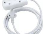 Switched 10m SBS Extension Cable/Cord/Lead Multiplug | Light Duty | White