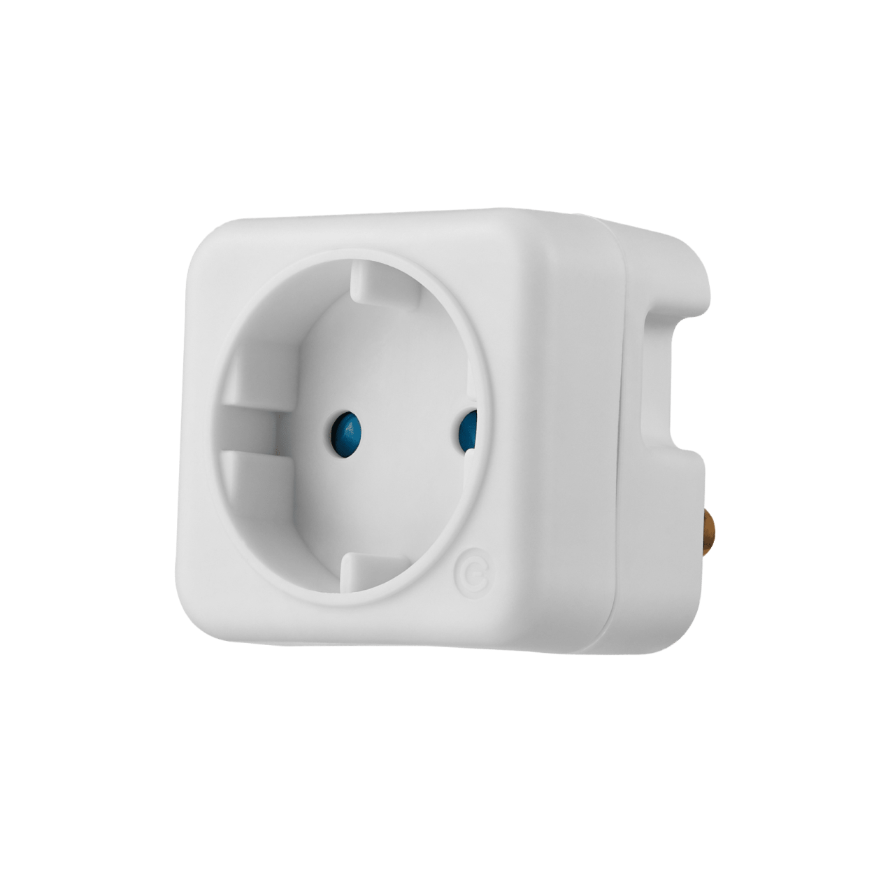 Switched 1 Way Schuko Adaptor - White
