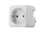 Switched 1 Way Schuko Adaptor - White