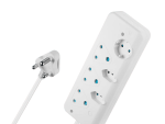 Switched 6 Way Basic Multiplug -05M- White