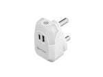 Switched Halo Fast Charge Power Adaptor USB and Type-C Ports Output 17W-Soft Touch Night Light