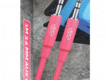 Pro Bass Unite Series- Boxed Auxiliary Cable-Pastel Pink 1m