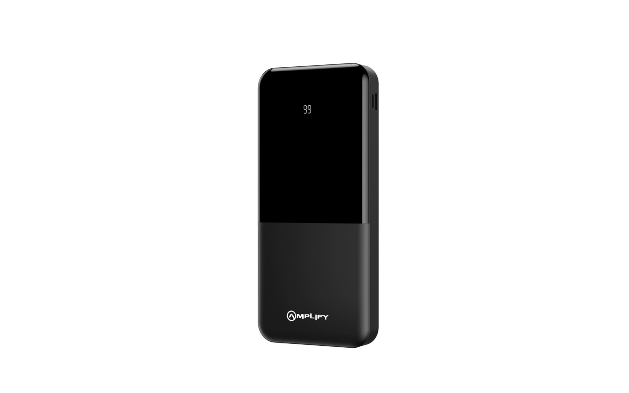 Amplify 10 000mAh Power Bank with Integrated Cables - Black