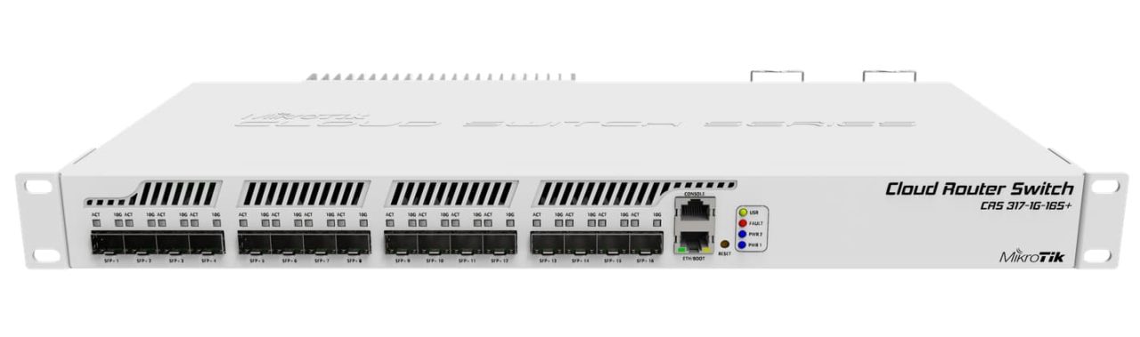 MikroTik CRS317-1G-16S+RM - Cloud Router Switch Dual boot SwOS/RouterOS