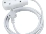 Switched Basics 20m Light Duty SBS Extension Cable 2 x 16A Socket - White