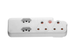 Switched 4 Way Medium Surge adaptor - White