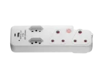 Switched 3 PIN Adaptor-2x16A2X5A 3 SANS 164-2+Medium Surge+Type C+Type A