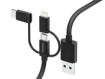 Hama 3-IN-1 Multi Charging Cable USB-A Micro-USB Lightning 1.5M