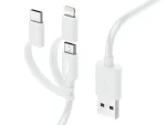 Hama 3-IN-1 Multi Charging Cable USB-A USB-C Lighting 1M