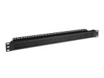 1U Brush Panel with 50mm Base plate - Networking