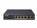 Planet 4-Port 10/100TX 802.3af/at PoE + 2-Port 10/100TX Desktop Switch (60 Watts) - Networking