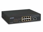 Planet 8-Port 10/100/1000T 802.3at PoE + 2-Port 10/100/1000T Desktop Switch (120 watts) - Networking
