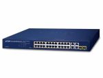 Planet 24-Port 10/100/1000T PoE + 2-Port 10/100/1000T + 2-Port Gigabit TP/SFP Combo Ethernet Switch - Networking