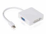Mini Display Port to VGA-DVI-HDMI, Length=15CM, White - Components