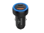 Rizzen 48W Rapid Vehicle Charger - Output: USB-A QC18W, USB Type-C PD 30W