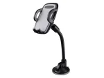 Volkano Flex series car phone holder with suction cup and flexible arm - black