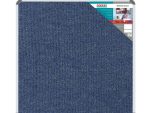 Bulletin Board Ribbed Aluminium Frame (1000x1000mm - Denim)