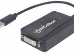 Manhattan (152310) SuperSpeed USB 3.0 to DVI Converter - Supports Additional DVI-I Display; Accommodates HDMI or VGA Display with Adapter, Retail Box, Limited Lifetime Warranty