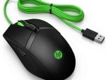 HP Pavilion USB Wired Gaming Mouse 300 - Ergonomic Shape Ambidextrous Design  Green Retail Box , 1 year Limited warranty