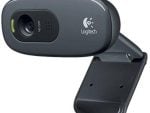 Logitech C270 HD Webcam - 3MP Still Images, HD 720p Video, Built-In Mi