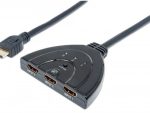 Manhattan 3-Port HDMI Switch HDMI 1.3, 3-Port, Integrated Cable, Retail Box , Limited Lifetime year warranty