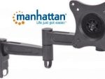 Manhattan Universal FlatPanel TV Articulating Wall Mount - Double arm supports one 13 to 27 television , Retail Box , 1 year Limited Warranty