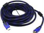 UniQue Braided HDMI 19 Pin to HDMI 19 Pin Cable 30 Meters Blue-High Definition Cable Retail Box, No Warranty