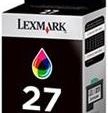 Lexmark 27 Cyan Magenta Yellow Colour Original Ink Cartridge, Retail Box , No Warranty