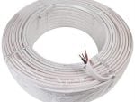 Solarix Flat Surfix 2.5mm² Double Core With Earth Cable- 3 X 2.5mm² Electrical Cable, 100 Meter Length, PVC Insulated Colour White, OEM Pack, No Warranty