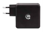 Manhattan Power Delivery Wall Charger - 60 W Black, Retail Box, Limited Lifetime Warranty
