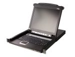 Aten 17'' 8 Port PS/2-USB VGA LCD KVM Combo KVM with an Extra Console