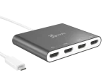 j5 JCA366 USB-C to 4-Port HDMI Multi-Monitor Adapter