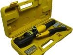 Solarix Hydraulic Crimping Tool, Lug and Wire, Non-slip Ergonomic Handle, High-Quality Steel, Includes 16-pieces (8 Pairs Of Dies) and Storage Case, Yellow and Black, Retail Box, No warranty.
