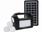 Switched Portable Power Station with Solar Panel -Black