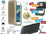 Promate aidCase-i6P 4000mAh Lithium Polymer Super Slim Battery Case - Gold, Retail Box , 1 Year Warranty
