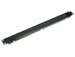 Acconet Brush Panel, 1U, Black, 19"