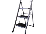 Totally Aluminium 150kg Silver with Black Accents 3 Step Ladder - 113