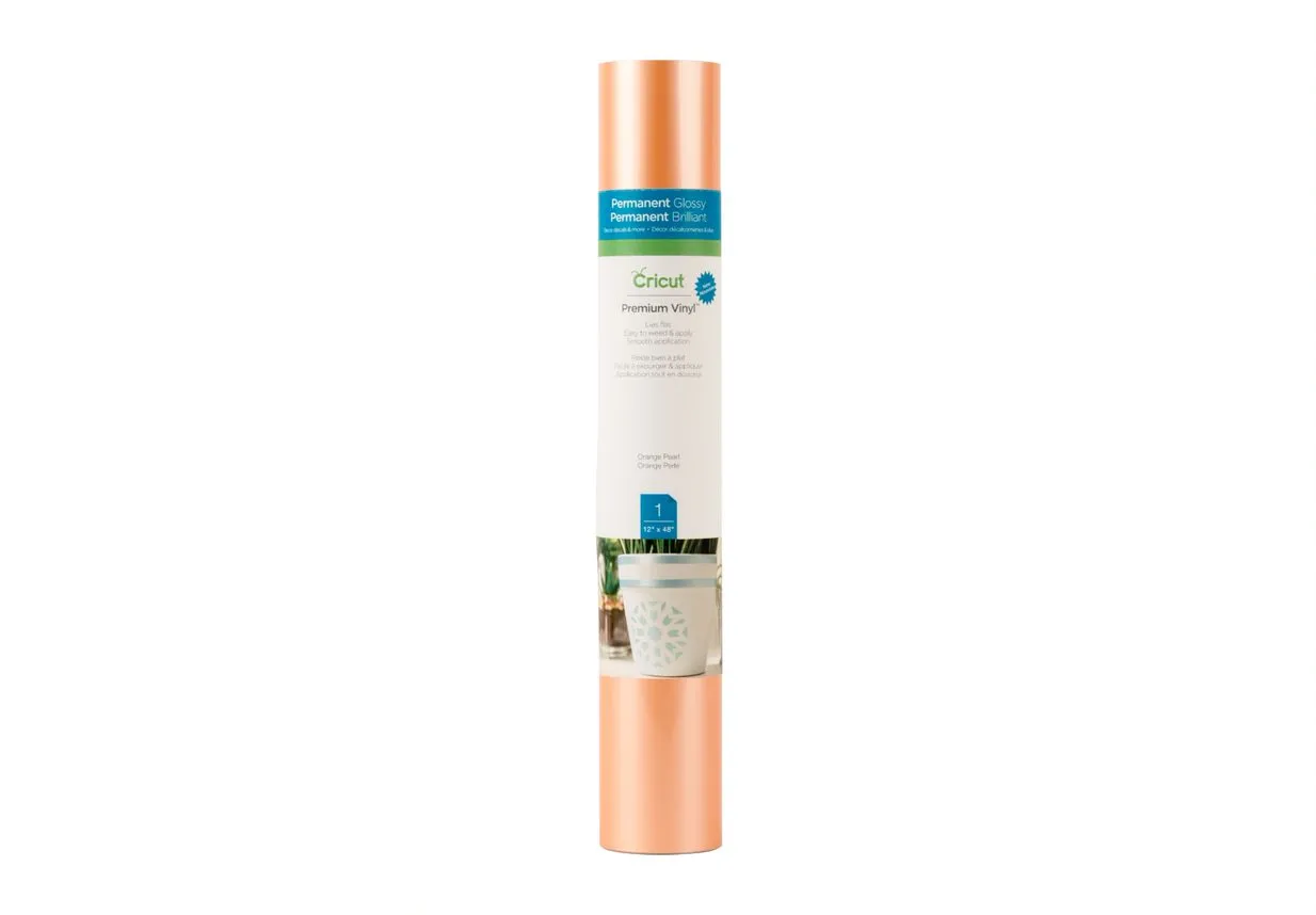 Cricut Premium Pearl Pastel Vinyl Orange 12X48
