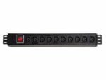 Power Distribution Unit, 1U, 10 way, 3 Pin SA plug