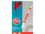 Whiteboard Markers (10 Markers - Slimline Tip - Red)
