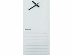 Glass Clock With Notes (200 x 580mm - White)